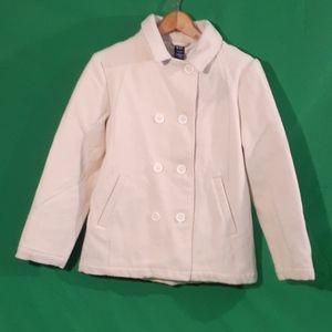 Gap kids xxl cream color wool blend pea coat
